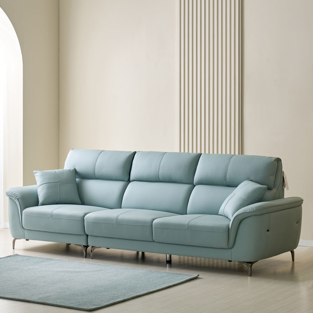 스코나 브라이 실리콘레더 가죽 4인 소파