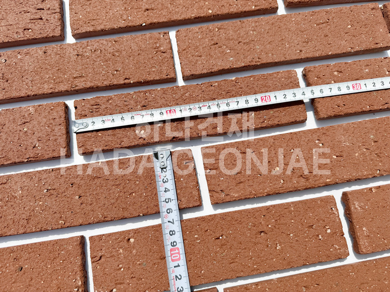 점토타일 쿠키 240x60x12T 쿠키레드 / 하다건재