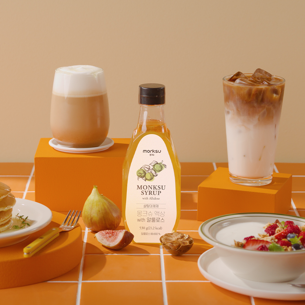 몽크슈 액상 알룰로스 설탕 대체재 스테비아 나한과/대용량 구매시 펌프제공 530g, 1개