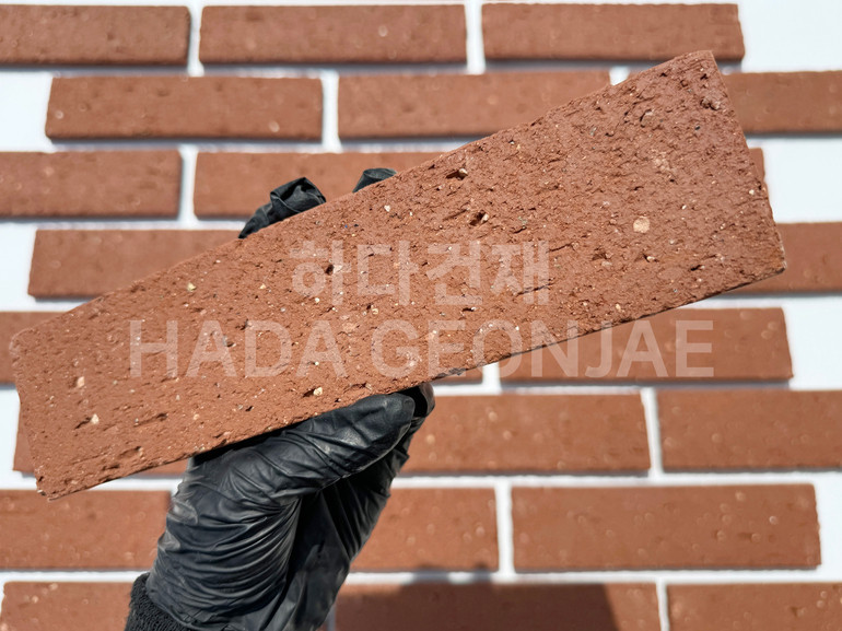 점토타일 쿠키 240x60x12T 쿠키레드 / 하다건재