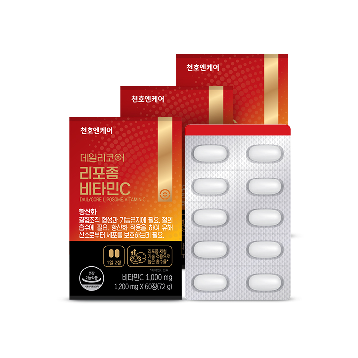 천호엔케어 비타민C 1,000mg 함유 리포좀 비타민C 1,200mg 60정, 3개 - 상세 이미지 2