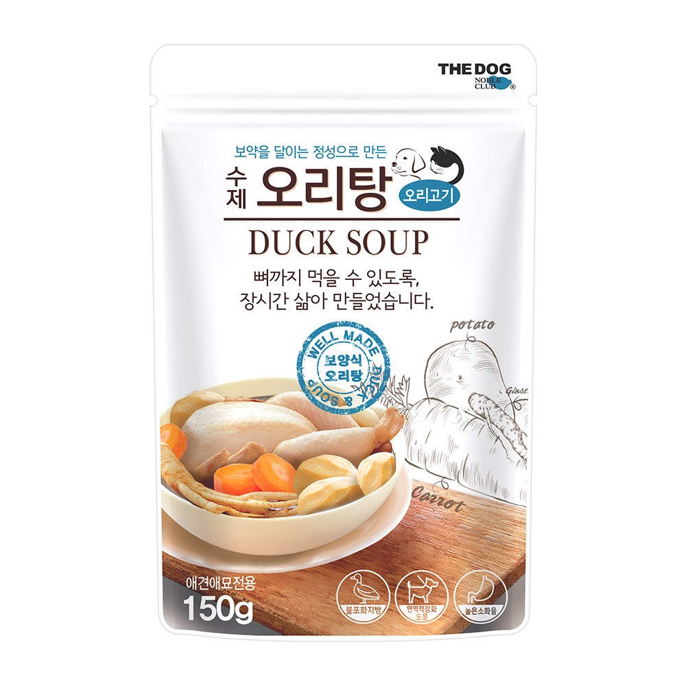 더독 강아지 건강 수제 보양식 오리탕, 150g, 1개 - 상품 이미지