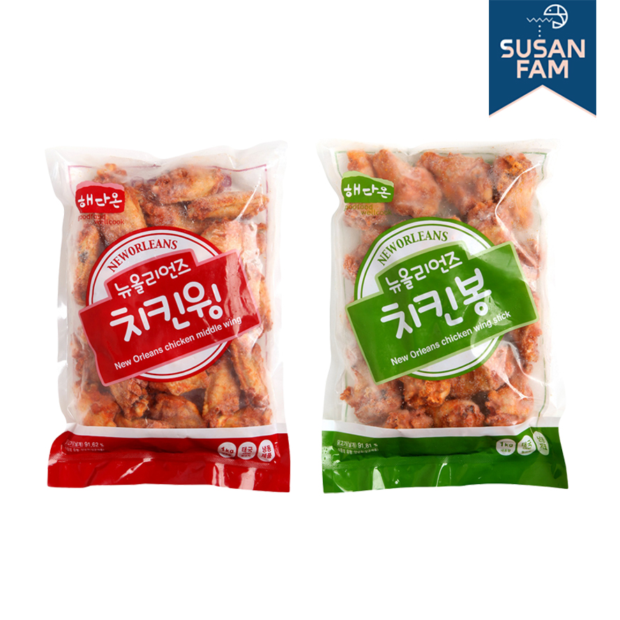 해다온 뉴올리언즈 1kg 치킨윙 치킨봉 버팔로윙봉 가라아게 가라야게 대용량 - 상품 이미지