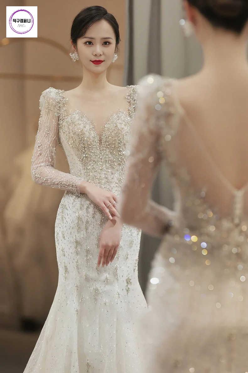 본식 빅사이즈 드레스 촬영 셀프 머메이드 웨딩 이미지 6