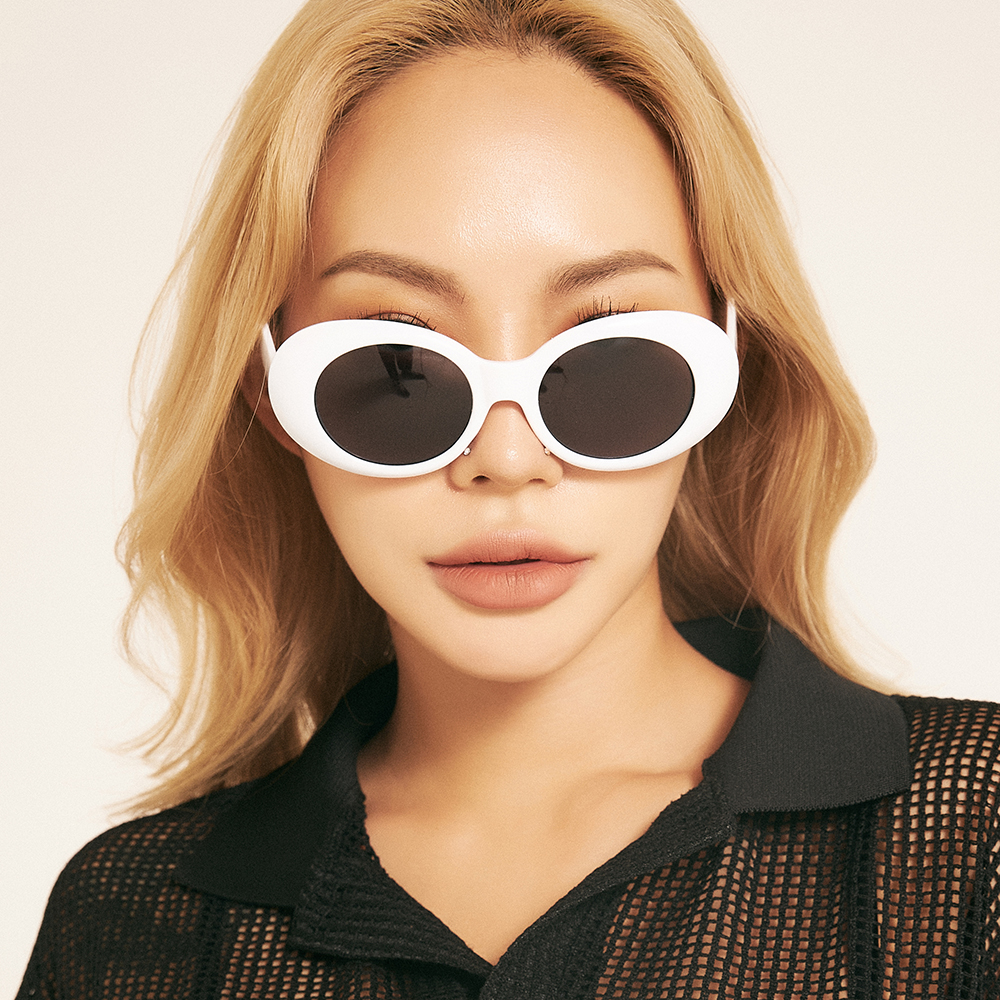 커트코베인 틴트 선글라스 빅사이즈 뿔테 레트로 패션 - 상세 이미지 5