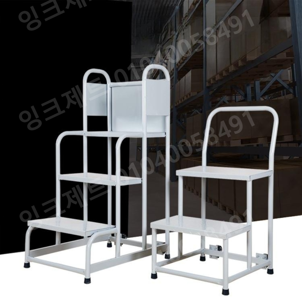 계단식 사다리 상하차 경량 고정 조립식 선반 카트형 - 상품 이미지