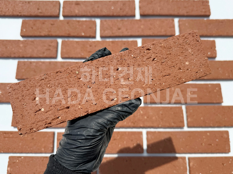 점토타일 쿠키 240x60x12T 쿠키레드 / 하다건재