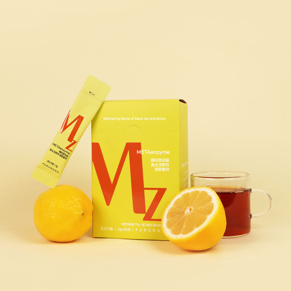 MZ 효소크런치 탄수화물 단백질 분해효소 레몬홍차맛 3g x 30포 - 상품 이미지