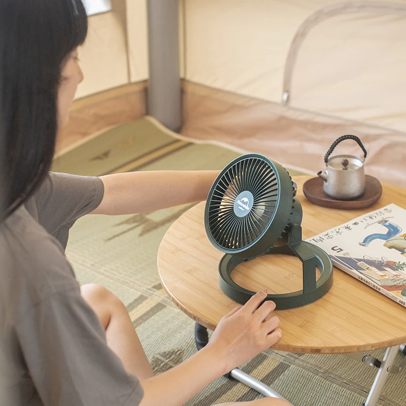 네이처하이크 캠핑 텐트 선풍기 야외 천장 휴대용 다기능 데스크탑 선풍기 조명 글램핑 NH21ZM003