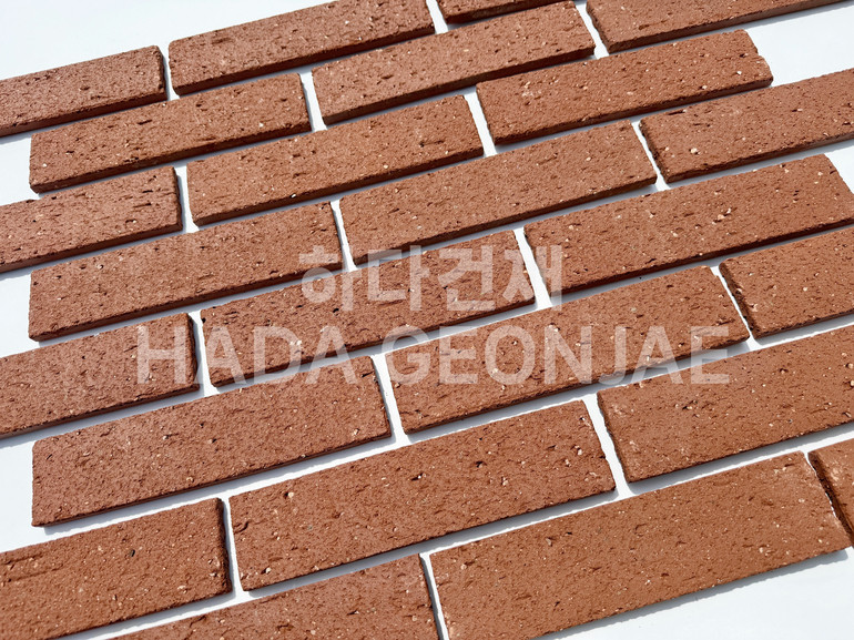 점토타일 쿠키 240x60x12T 쿠키레드 / 하다건재