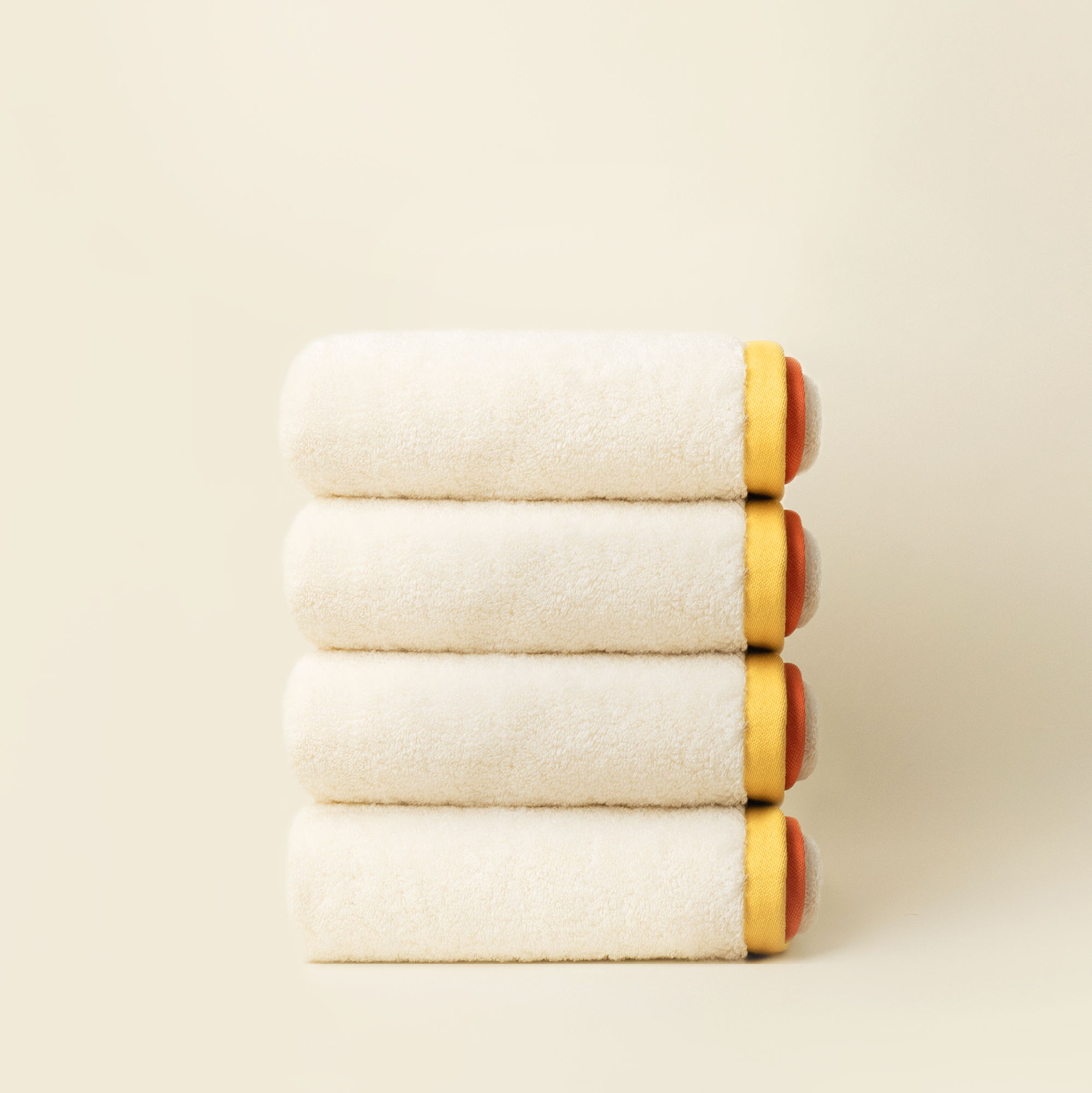 더노트 보드라움 40수 모달타올 200g, 선셋레몬레드, 4장 - 상세 이미지 2