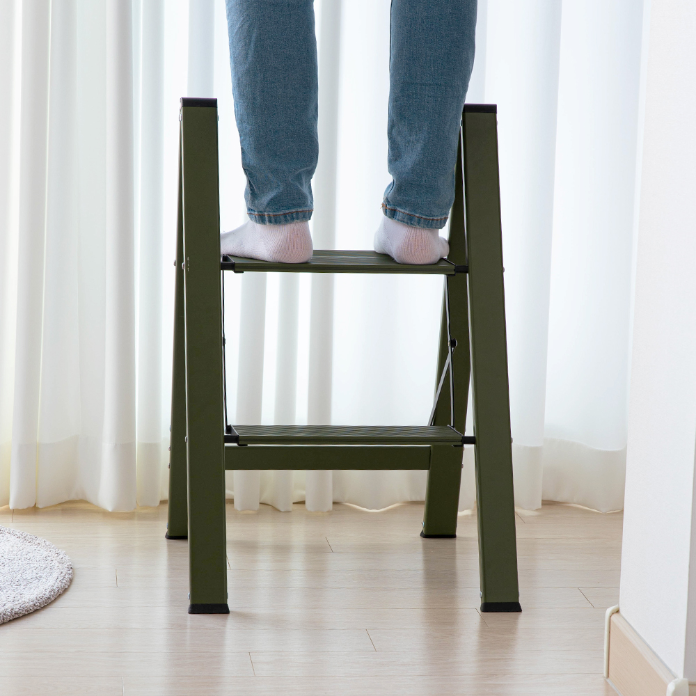 로티홈시스 가정용 사다리 접이식 A형 알루미늄 3단 이동식 작업 발판 계단 광폭 DL3