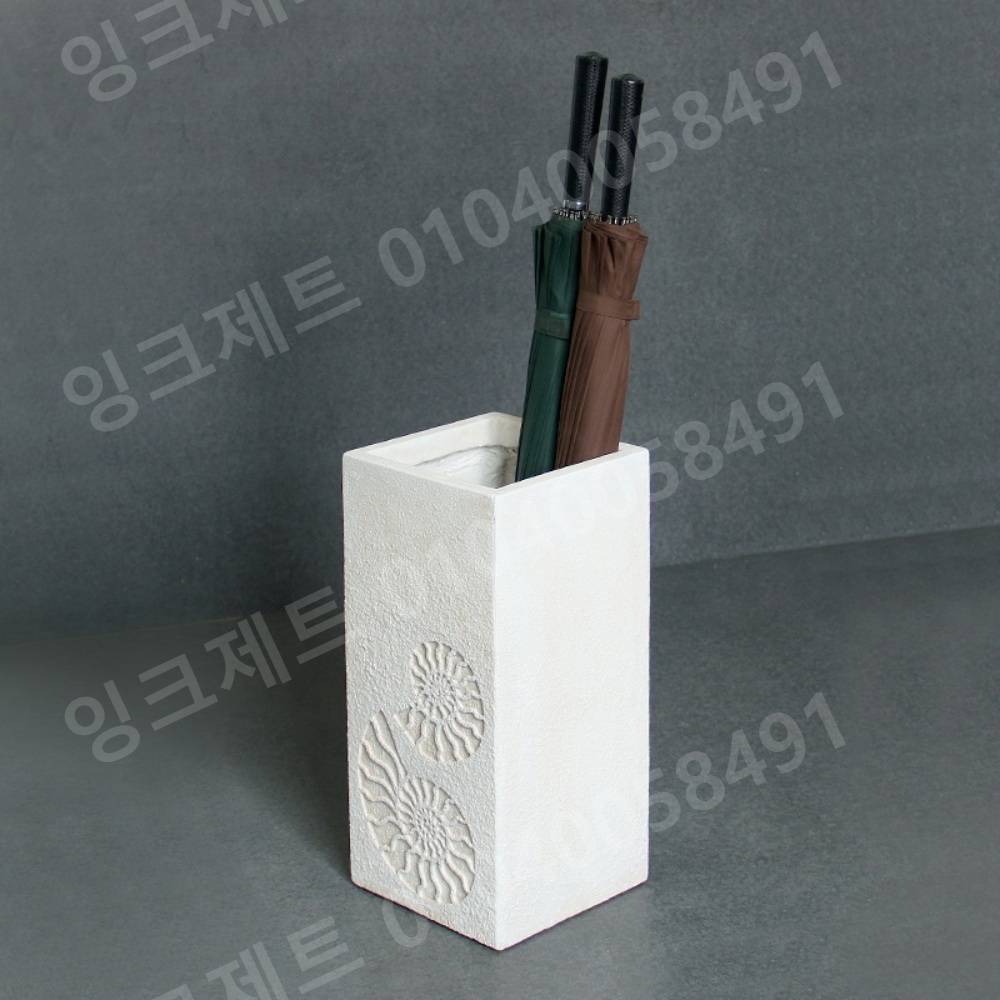 장우산 꽂이 심플 도자기 백자 거치대 세라믹 보관함 - 상세 이미지 3