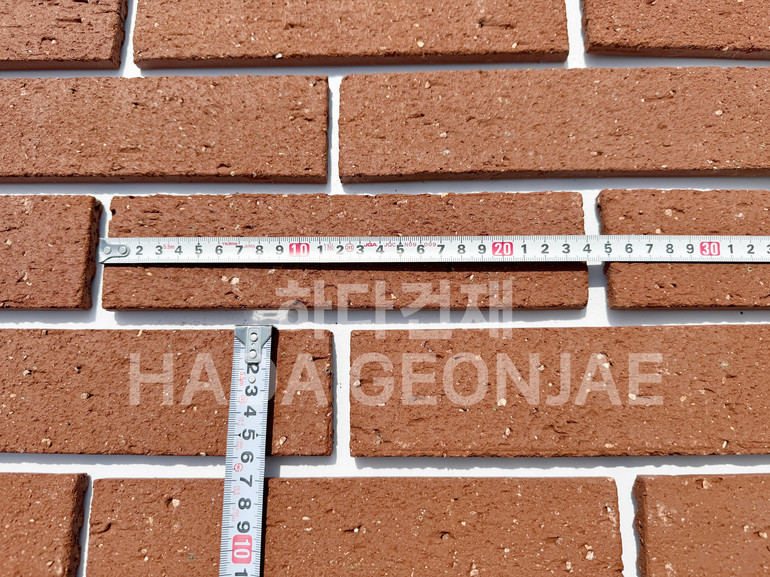 점토타일 쿠키 240x60x12T 쿠키레드 / 하다건재