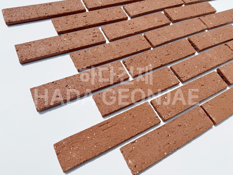 점토타일 쿠키 240x60x12T 쿠키레드 / 하다건재