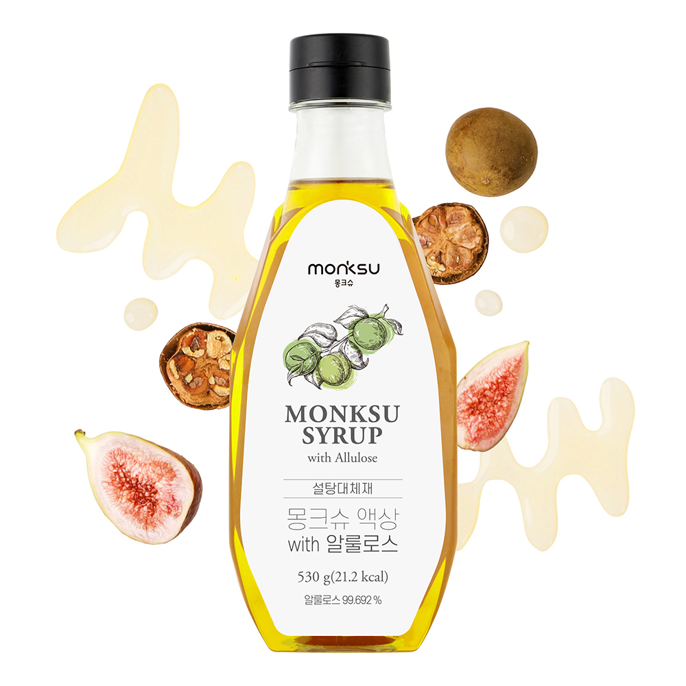 몽크슈 액상 알룰로스 설탕 대체재 스테비아 나한과/대용량 구매시 펌프제공 530g, 1개
