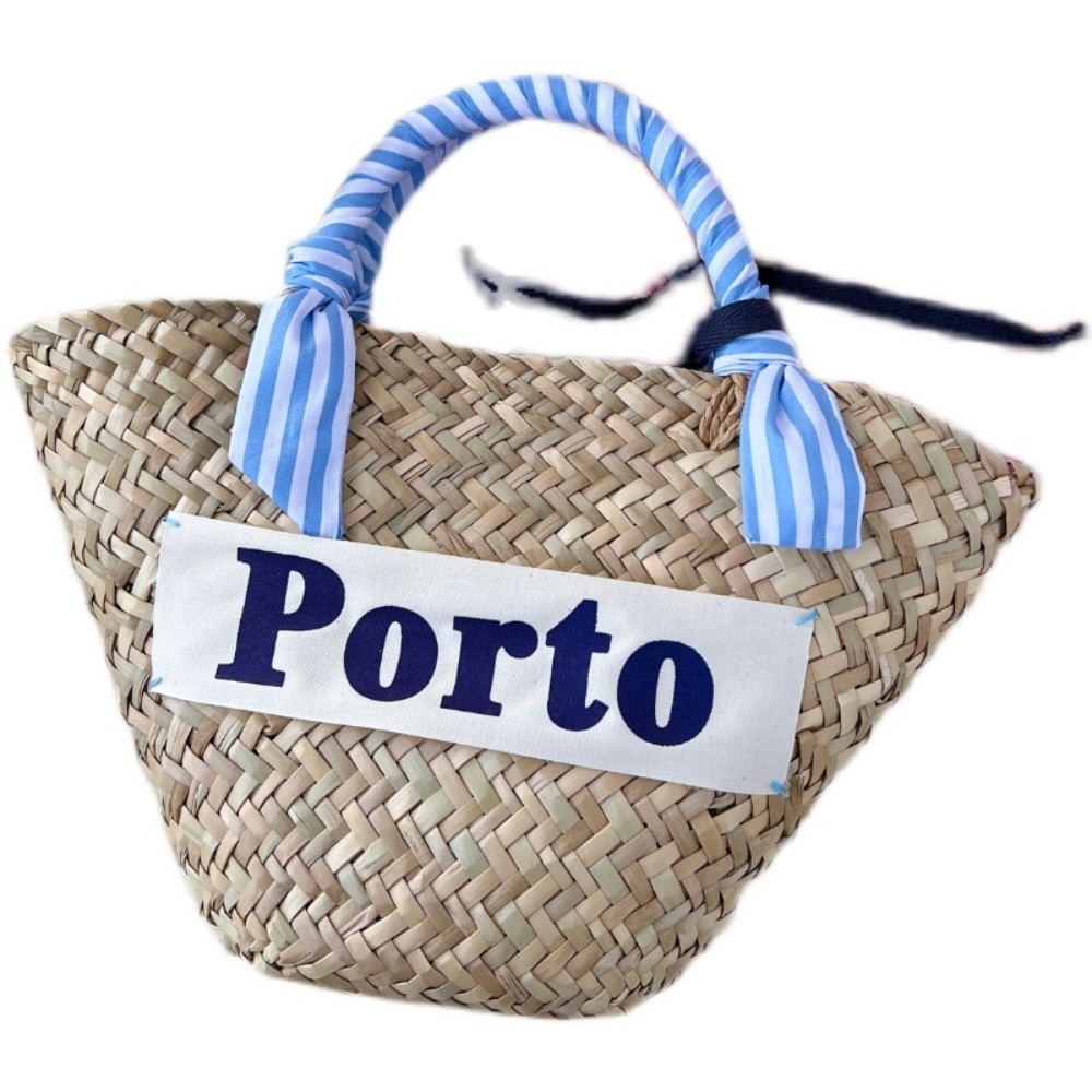 한여름 감성 가방 여름 라탄 밀짚 피크닉 레터링