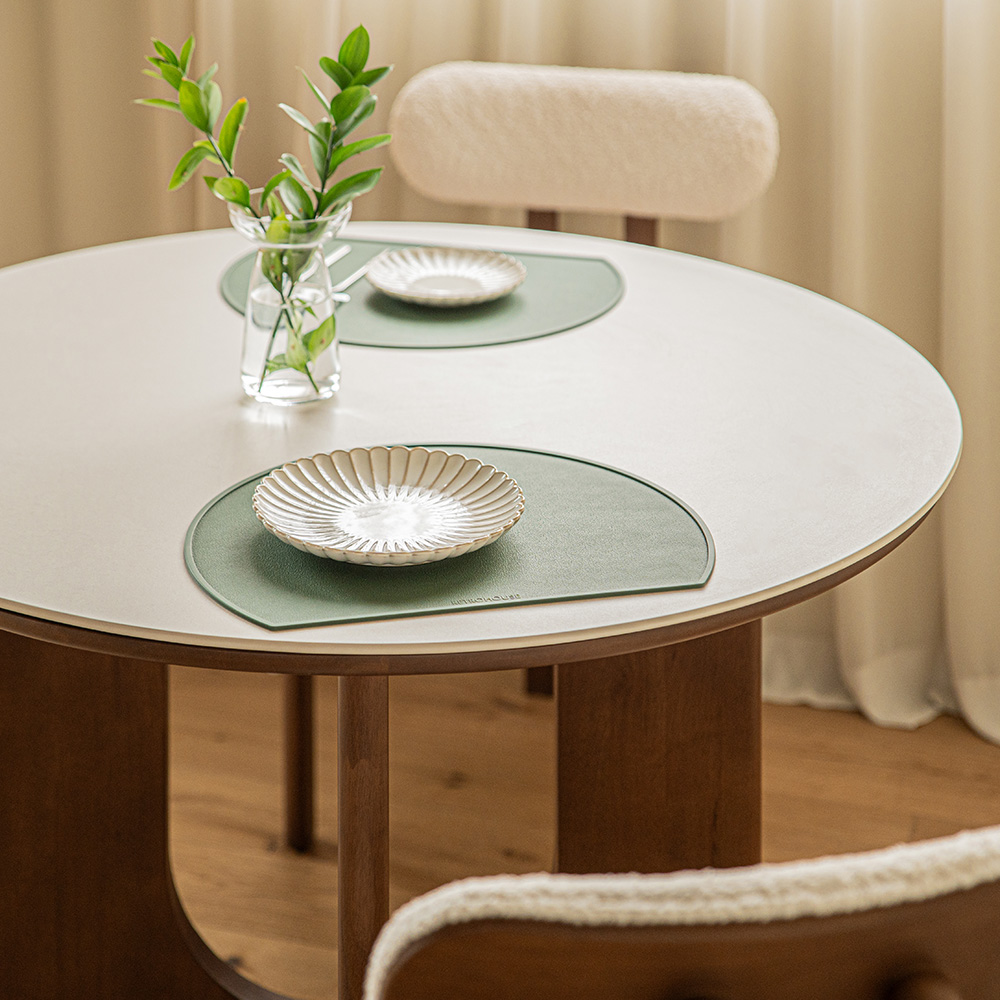 오아르 포세린 세라믹 원목 식탁 원형 테이블 1000