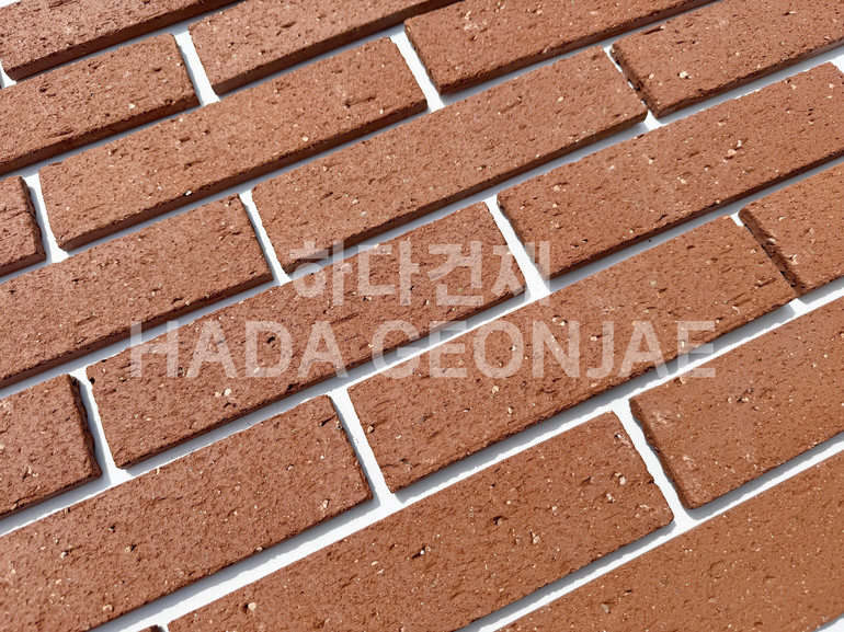 점토타일 쿠키 240x60x12T 쿠키레드 / 하다건재