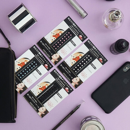 와사비네코 미미츠보 붙이는 귀걸이 스티커 귀안뚫는귀걸이 M