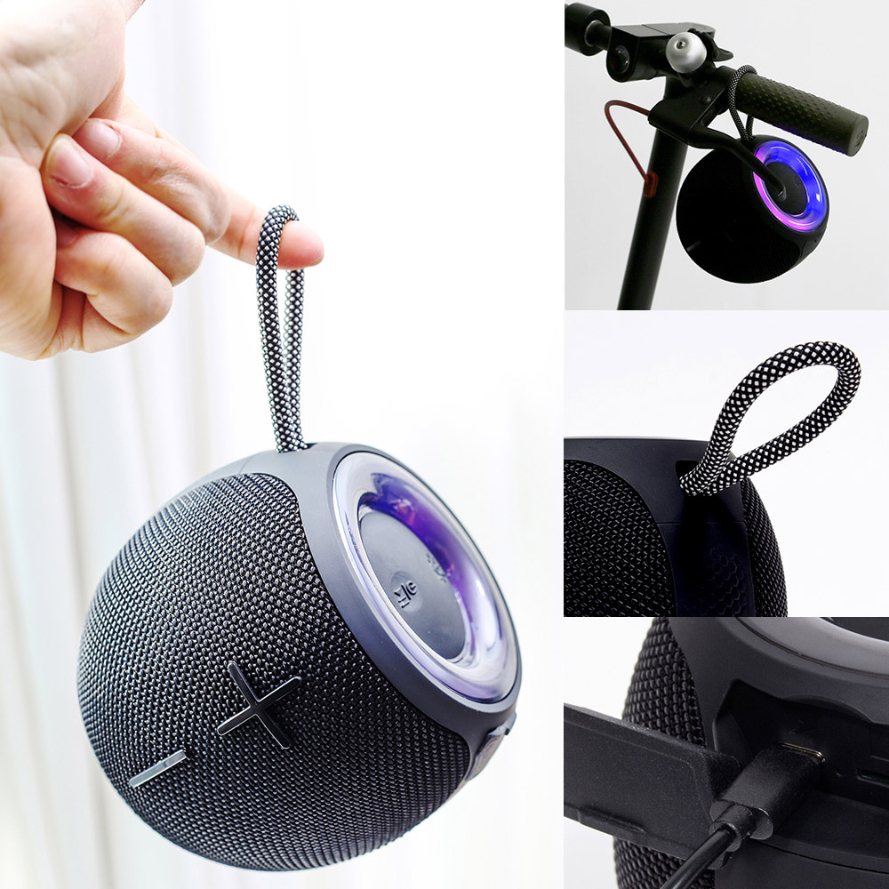 휴대용 LED 블루투스 스피커 TWS 방수 포터블 캠핑 자전거 탁상 테이블 컴퓨터 침실 - 상세 이미지 5