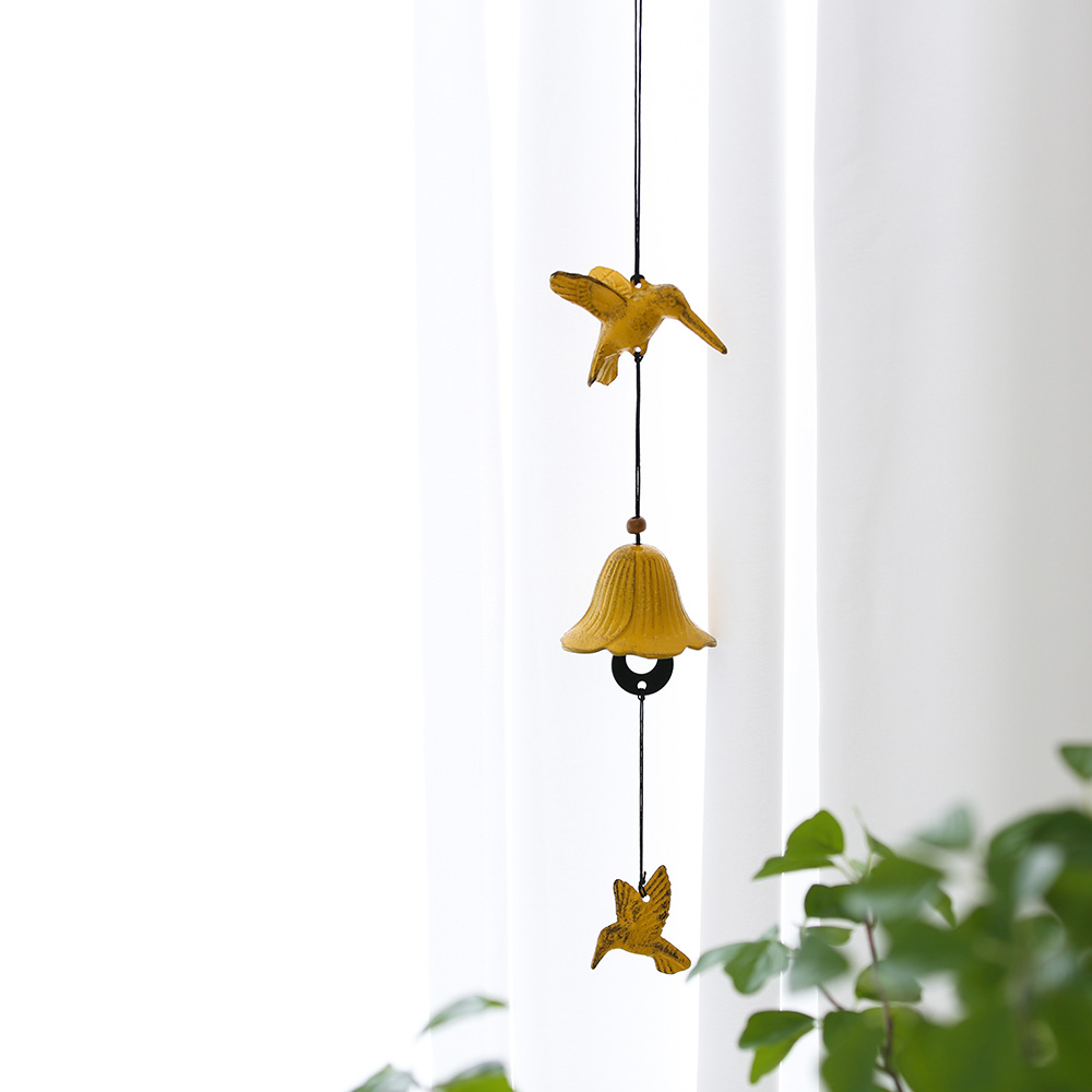 버드 하모니 엔틱 주물 출입문 도어벨 처마 일본 현관 문종 풍경 종 장식 윈드차임 B타입