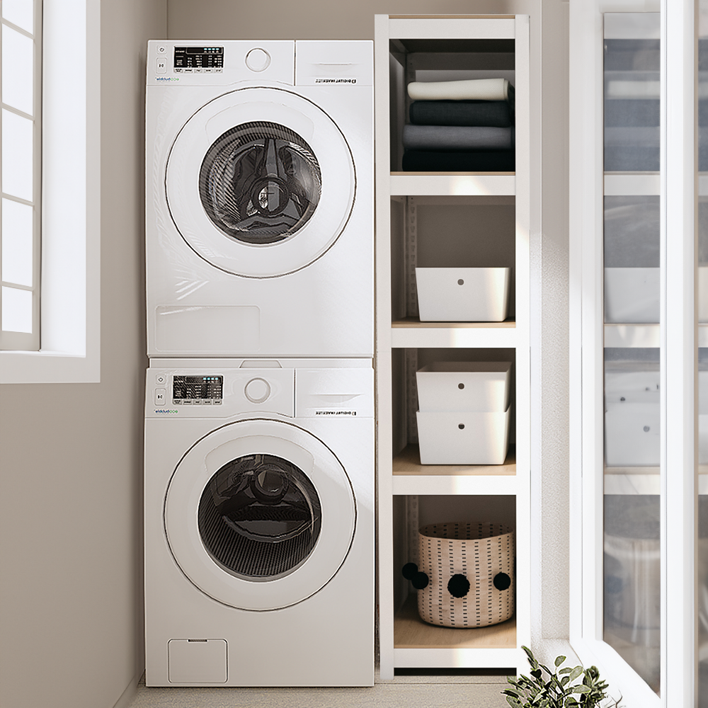 세탁실 틈새 수납장 틈새장 선반 세탁기옆 세탁기 수납 정리 세제 정리함 3003001500 5단