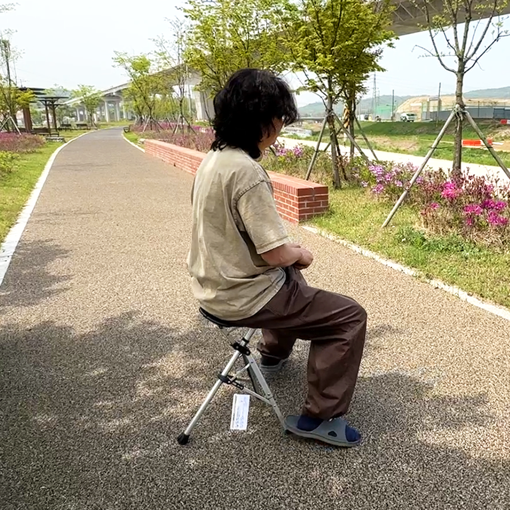 지팡이의자 어버이날 선물 효도 휴대용 접이식 의자지팡이 - 상세 이미지 2