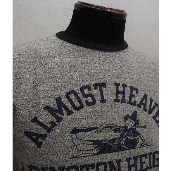 웨어하우스 링거 반팔 티셔츠 WAREHOUSE ALMOST HEAVEN 4059 그레이 - 상세 이미지 2