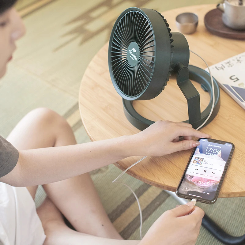 네이처하이크 캠핑 텐트 선풍기 야외 천장 휴대용 다기능 데스크탑 선풍기 조명 글램핑 NH21ZM003