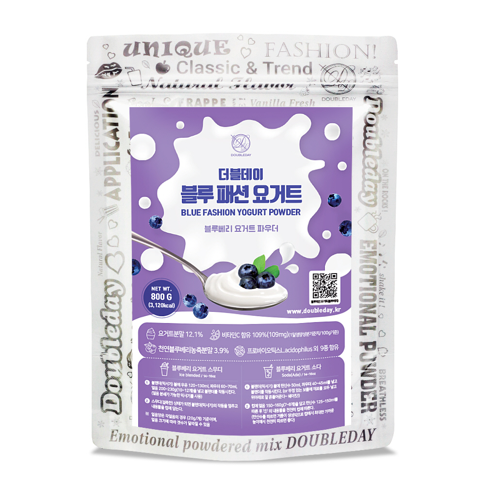 더블데이 / 블루 패션 요거트 홈카페 330G / 블루베리 요구르트 스무디 파우더 분말 가루 베이스 재료 - 상세 이미지 4