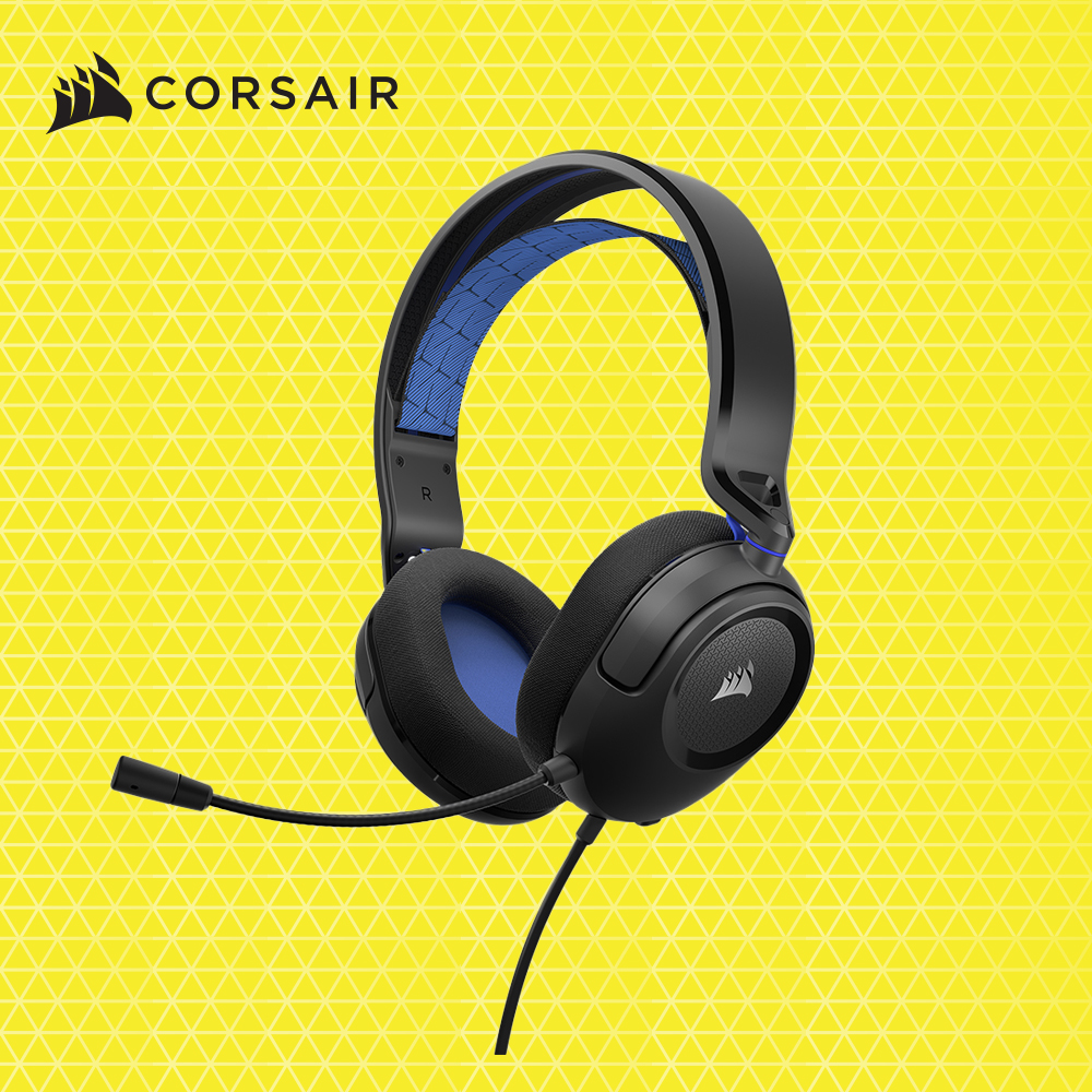 커세어 HS35 V2 게이밍 헤드셋 블루