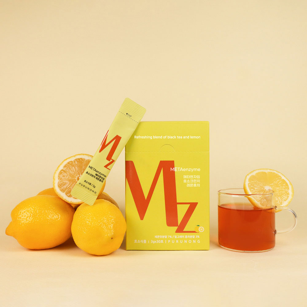 MZ 효소크런치 탄수화물 단백질 분해효소 레몬홍차맛 3g x 30포 - 상세 이미지 3
