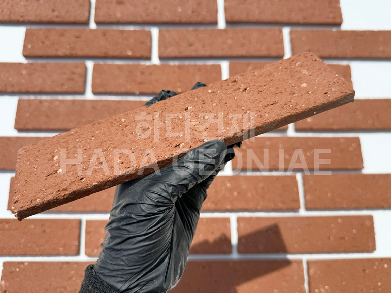 점토타일 쿠키 240x60x12T 쿠키레드 / 하다건재