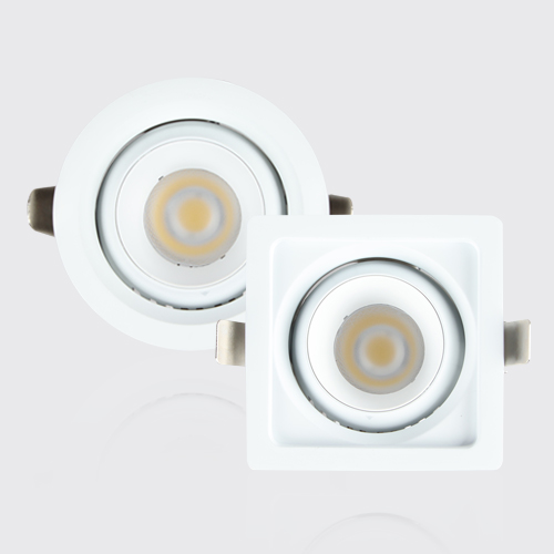COB 매립조명 원형 사각 거실 천장매입등 타공 75mm 10W - 상품 이미지