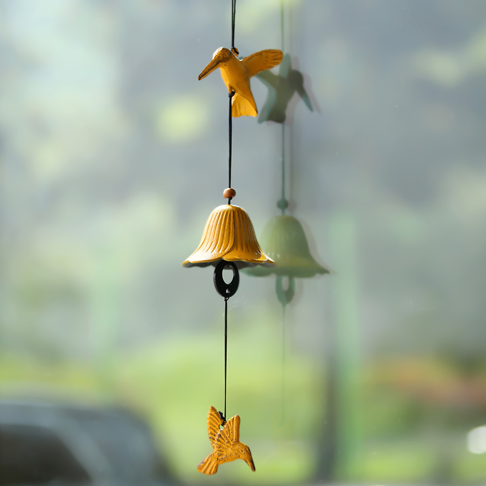 버드 하모니 엔틱 주물 출입문 도어벨 처마 일본 현관 문종 풍경 종 장식 윈드차임 B타입