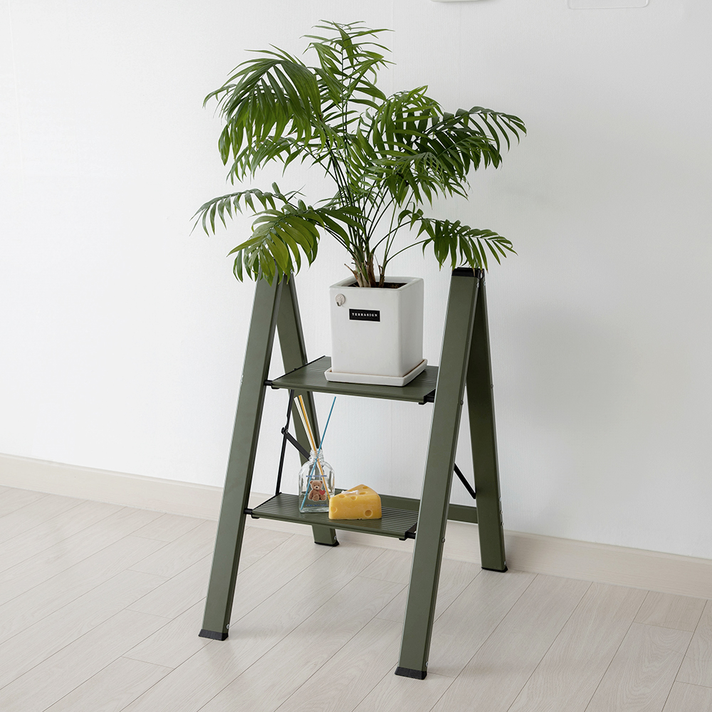 로티홈시스 가정용 사다리 접이식 A형 알루미늄 3단 이동식 작업 발판 계단 광폭 DL3