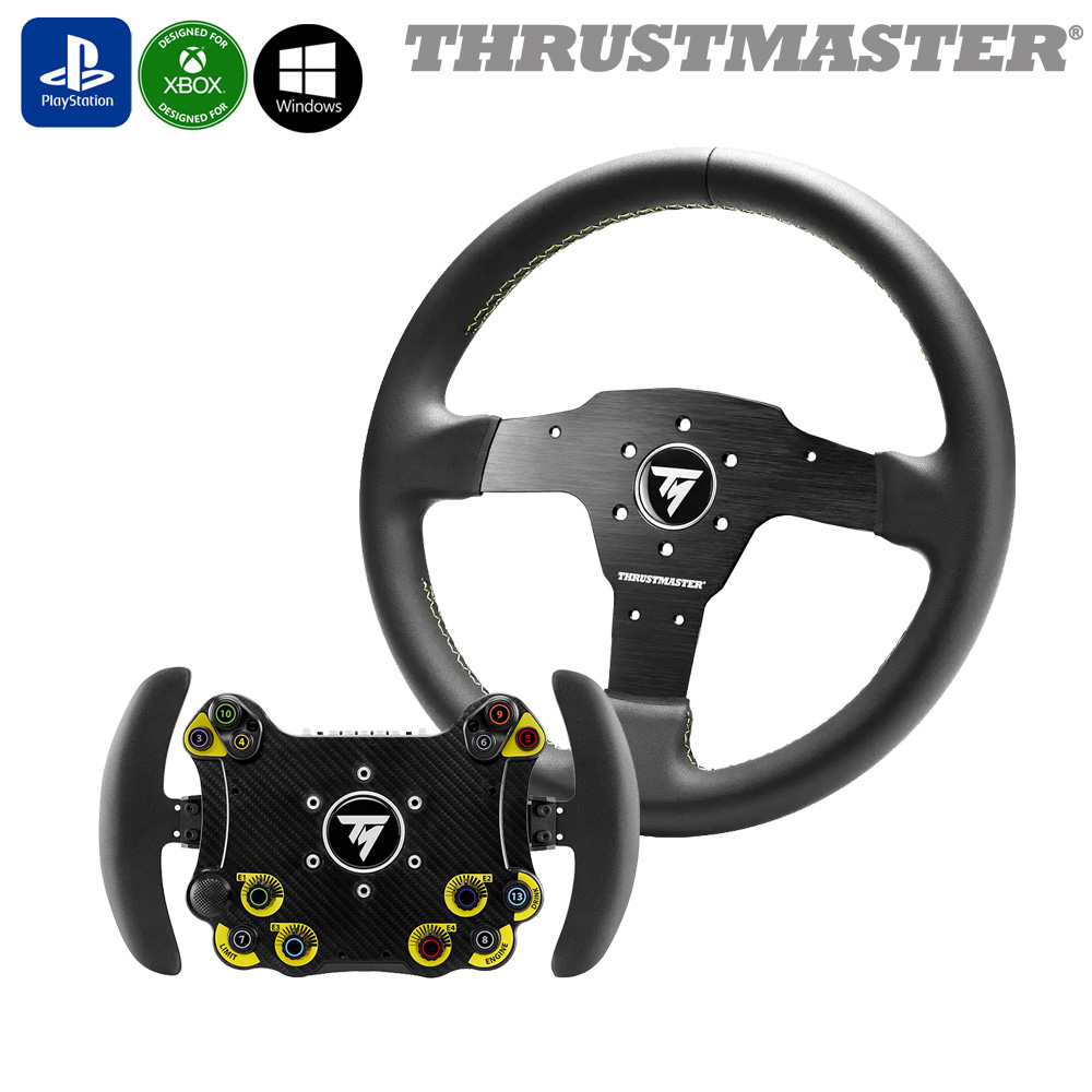 트러스트마스터 EVO RACING 32R LEATHER WHEEL ADD-ON (PS5/PS4/XBOX/PC) 레이싱휠 핸들 운전 게임 - 상세 이미지 3