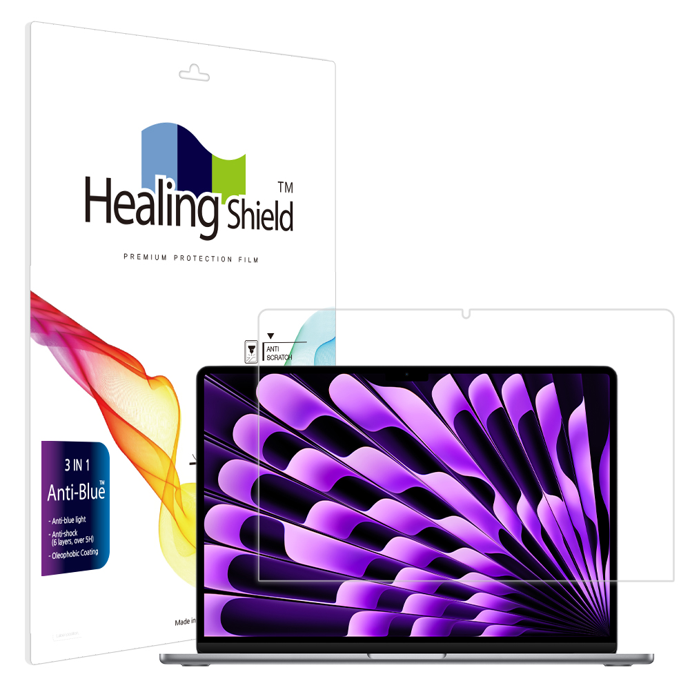 맥북에어 M3 2024 15 블루라이트차단 액정보호필름 - 상품 이미지