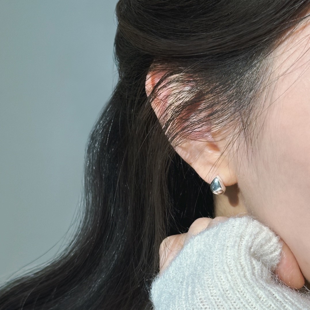 [데이엔더/실버925] 레인 드롭 귀걸이 l 데일리 미니 순은 여자 이어링 - 상세 이미지 4