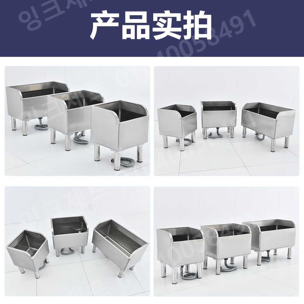 대걸레세척통 스테인레스 개수대 세척 빠는통 물받이 밀대 - 상세 이미지 5