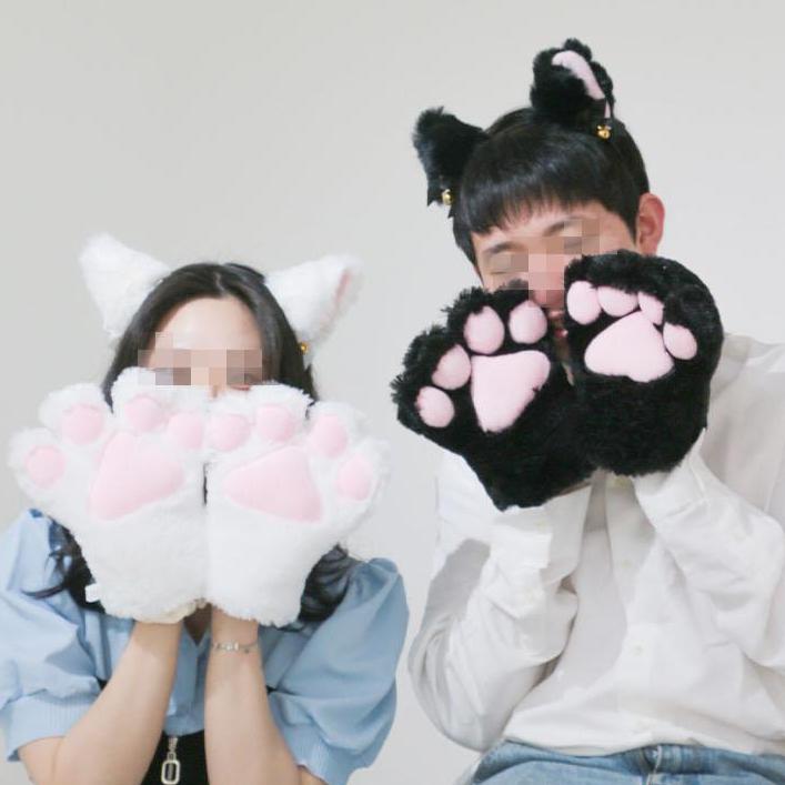 고양이 장갑 손바닥 동물 장갑 귀여운 고양이손 장갑 고양이발 - 상세 이미지 5