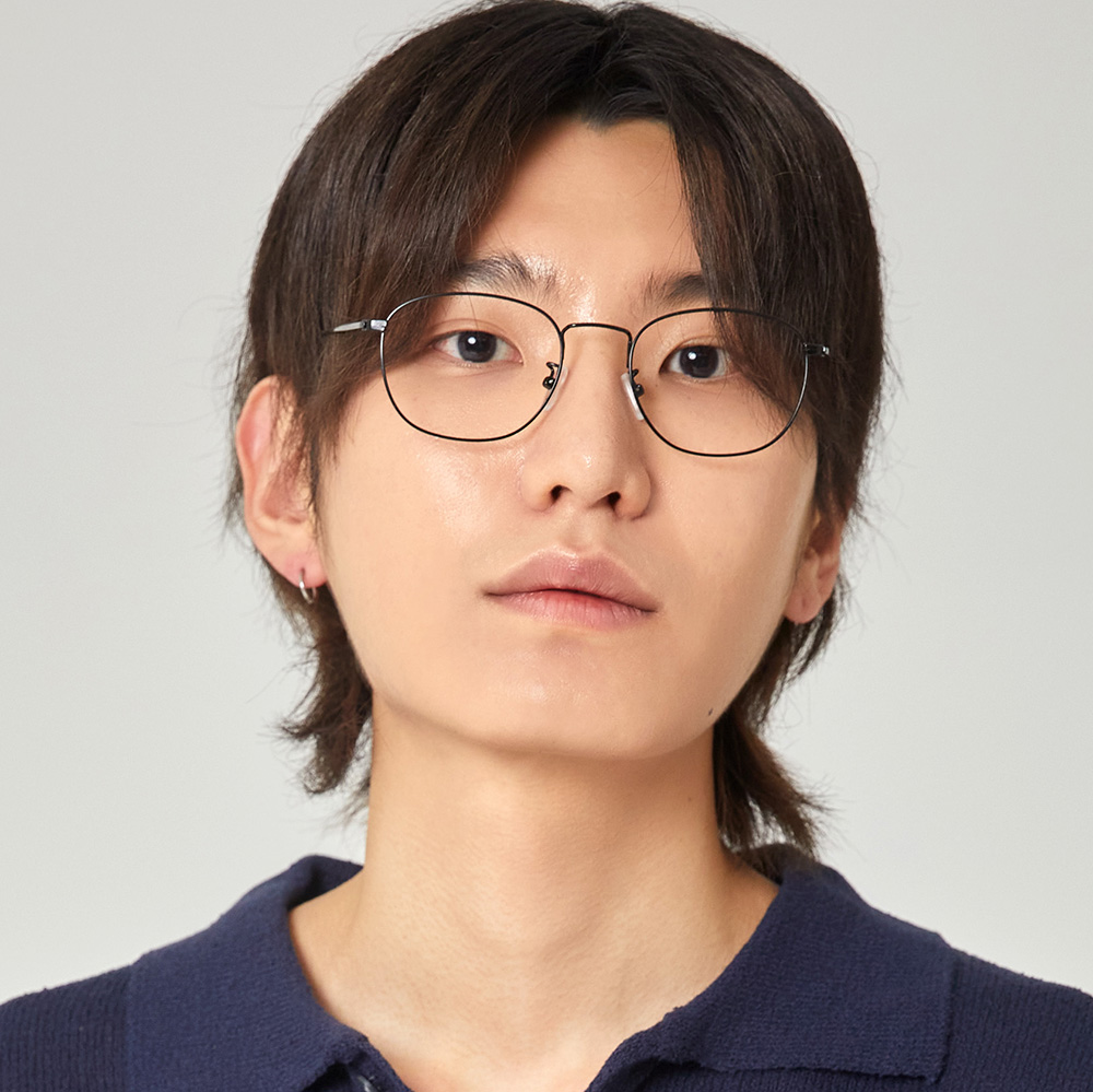 긱시크안경 패션 무테 안경 금테 가벼운 안경테 여자 너드 이미지 6