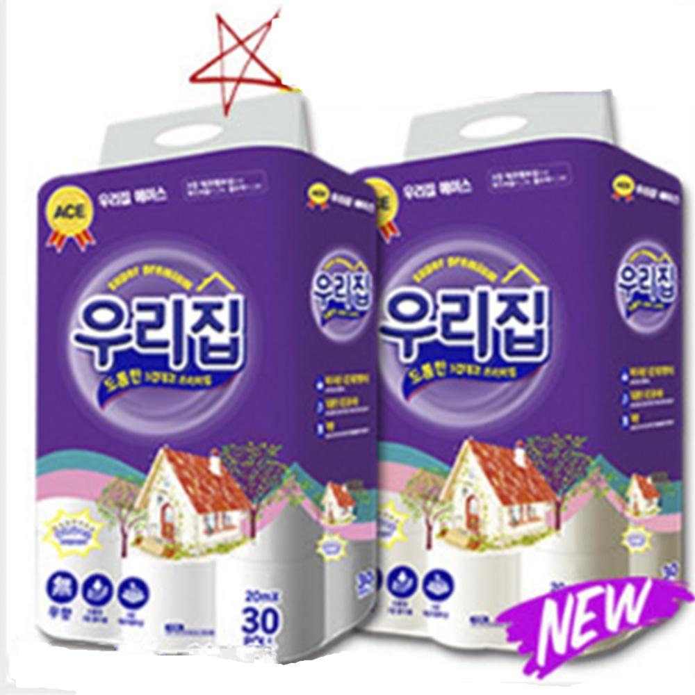 (홍보스티커) 3겹30롤 엠보싱 롤 휴지 화장지 땡큐 우리집 사은품 : 제니스마트111