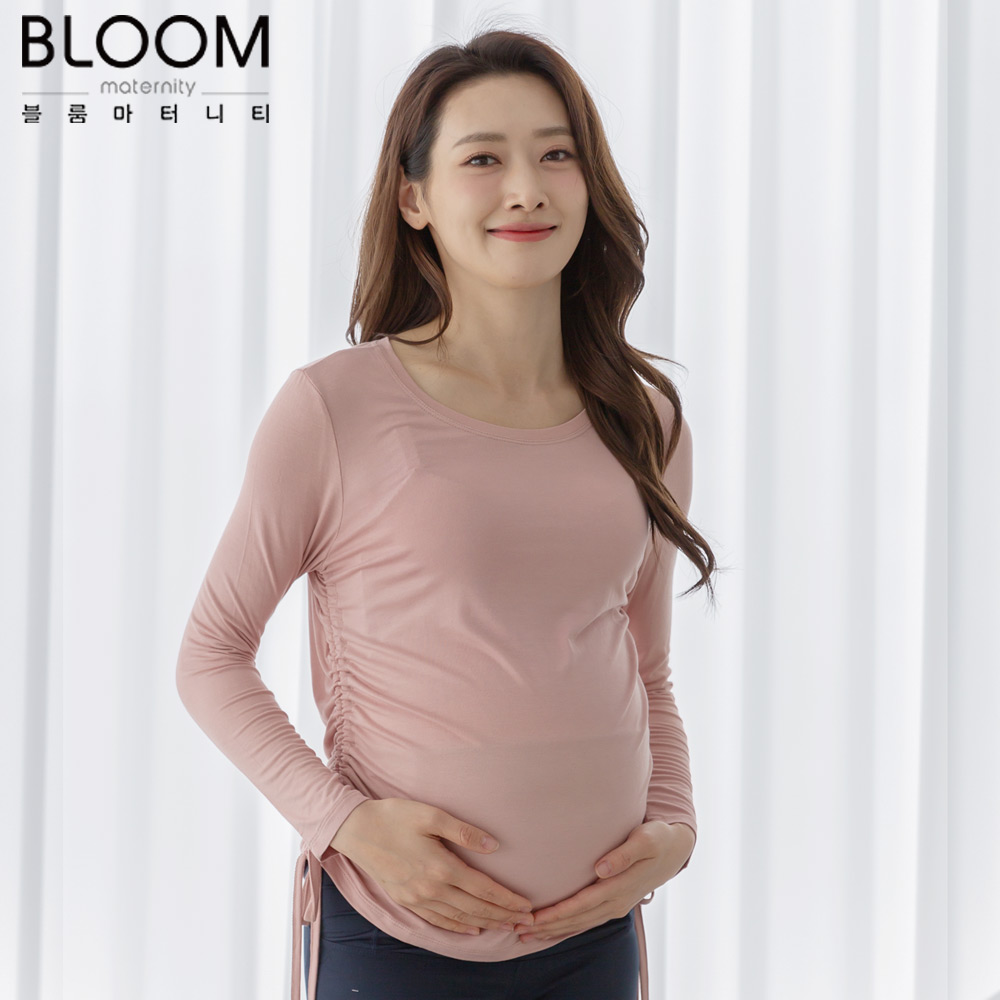 블룸마터니티 셔링 긴팔 임산부요가티셔츠 임부복 임산부요가복 - 상세 이미지 2