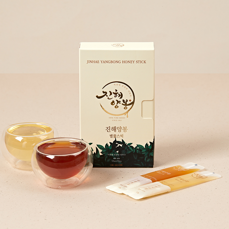 진해양봉 꿀스틱 국산 아카시아 야생화 벌꿀 스틱 혼합 12g 10개 답례품 꿀 선물 세트 이미지 4