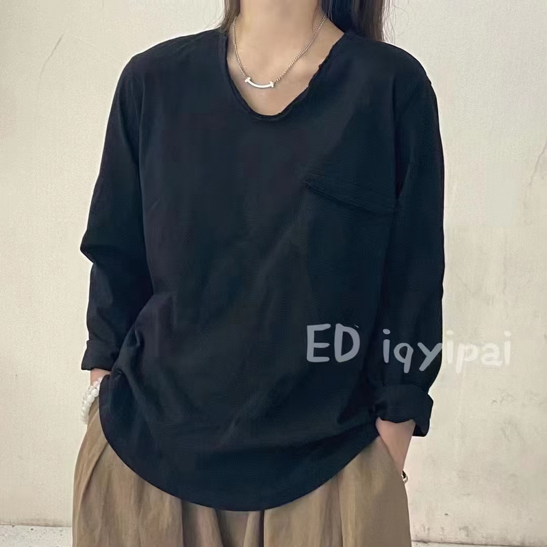 빈티지U넥면티 여름 루즈핏티셔츠 003851 - 상세 이미지 5