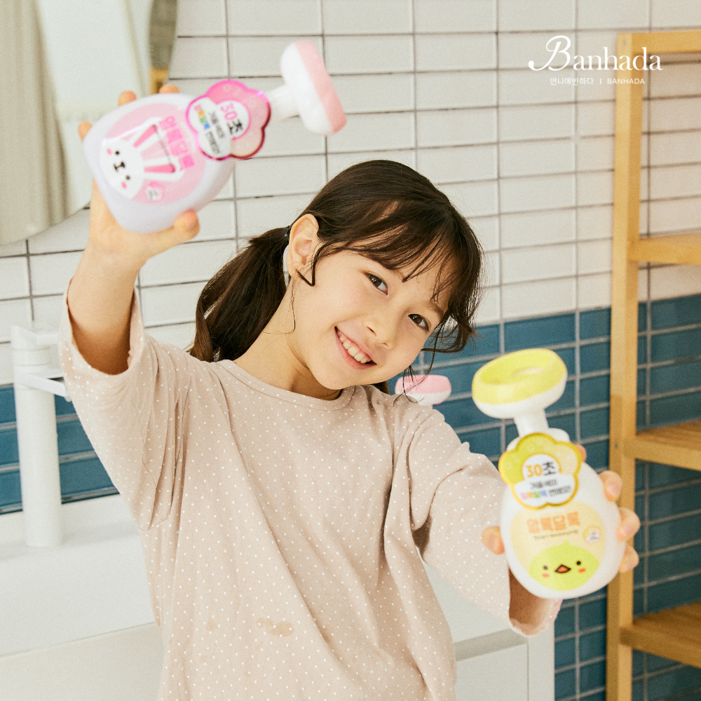 꽃모양 거품 알록달록 컬러 핸드워시 본품 250ml x 1개+리필 x 3개 아이에반하다 - 상세 이미지 4
