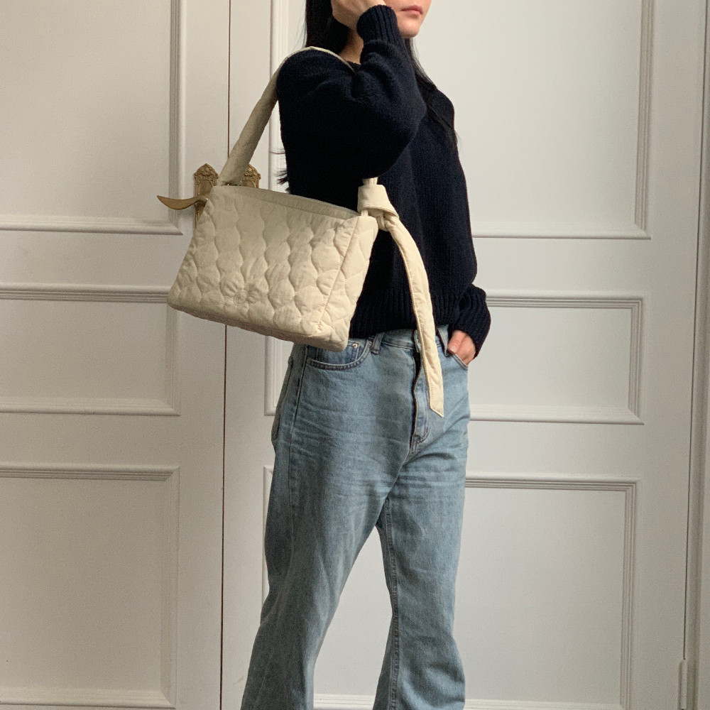 푸딩 리본백 Pudding ribbon Bag (Cream / Peach / Mint) - 상세 이미지 3