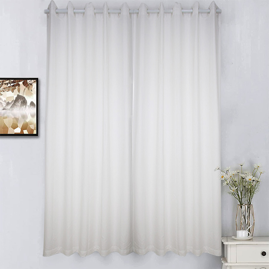 도톰한 비침없는 아일렛 창문용 쉬폰커튼 암막용